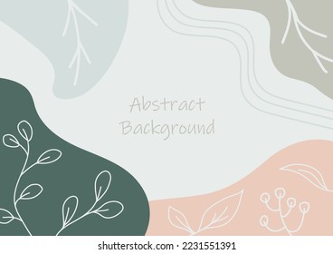 fondo de naturaleza abstracta , elementos de forma orgánica, color beige, plantilla de fondo de naturaleza vector para medios sociales, afiche, diseño de banner.