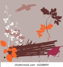Abstract nature background - seasonal vector illustration