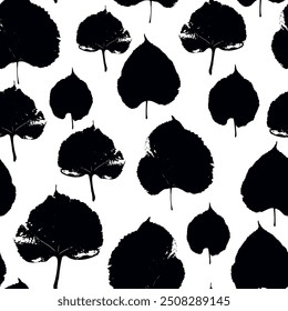 Abstract nature background. Silhouette of leaves.