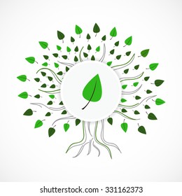 Abstract nature background. Tree theme vector