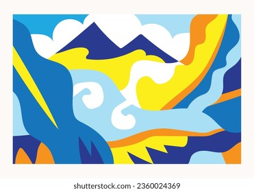 abstract nature background of vector colour full for fabric, poster, name card, postcard, textile, wall paper, art print, packaging, brochure, banner, label, fashion, 