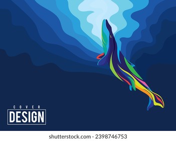 Abstract nature background of vector colour full for fabric, poster, name card, postcard, textile, wall paper, art print, packaging, brochure, banner, label, whale cover design, Vector illustration