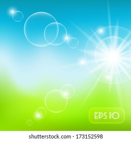 Abstract nature background. Vector illustration.