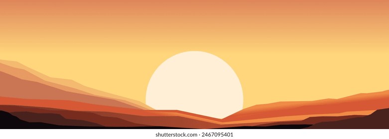Abstract nature background vector illustration. Minimal landscape art. Mountain art wallpaper for prints, art decoration, wall arts and canvas prints.