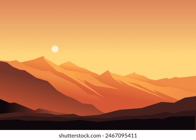 Ilustración vectorial de fondo de naturaleza Abstractas. Fondo de pantalla de arte de montaña para estampados, decoración de arte, arte mural y lienzos.