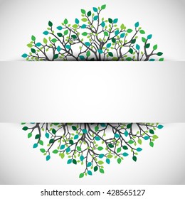 Abstract nature background. Vector tree.