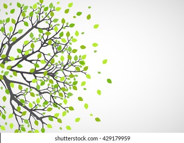 Abstract nature background. Vector tree.