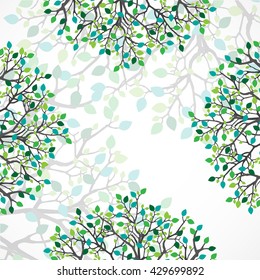Abstract nature background. Vector tree.