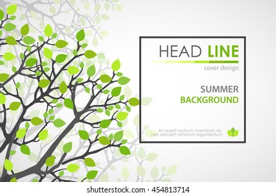 Abstract nature background. Vector tree.