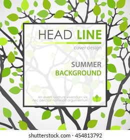 Abstract nature background. Vector tree.