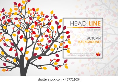 Abstract nature background. Vector tree.