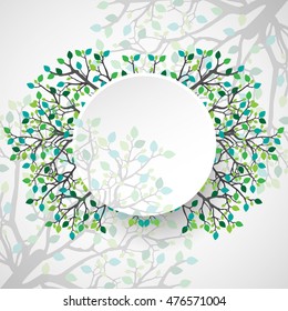 Abstract nature background. Vector tree.