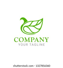 Abstract Nature Bird Logo Design Vector Template