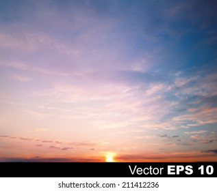 abstract nature blue sky background with pink sunrise