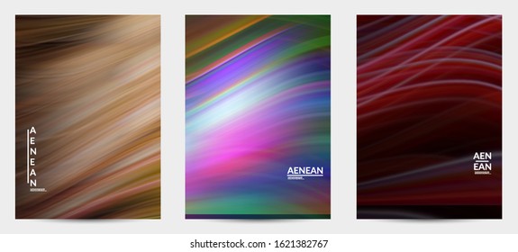 Abstract nature book cover with wavy motion lines. Natural colors earth environmental background. Fluid motion gradient texture. Art of fluid gradients creates painting pattern of nature.