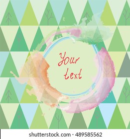 Abstract nature card with frame - design for the banner, sale or tag