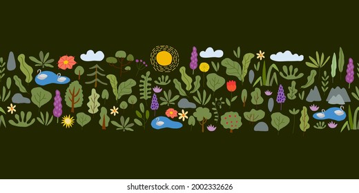 Abstract Nature Circle Frame for your design