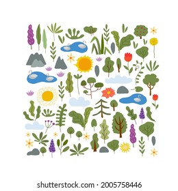Resumen Marco de círculo de la naturaleza para su diseño