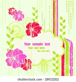 Abstract nature composition beautiful frame. Vector illustration.