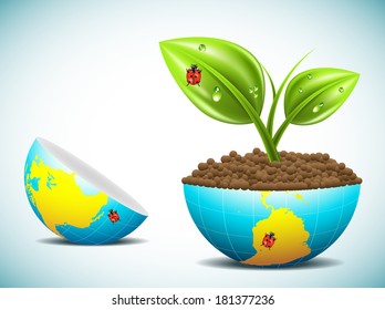 Abstract nature concept with globe.