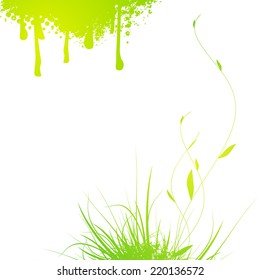 Abstract Nature Design With Copyspace Over White Background