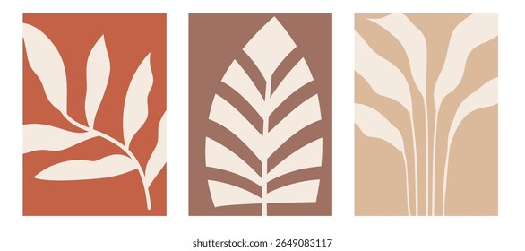 Abstract nature floral leaf art poster, leaf design for print, wallpaper, wall art, home decoration.
