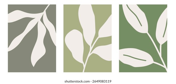 Abstract nature floral leaf art poster, leaf design for print, wallpaper, wall art, home decoration.