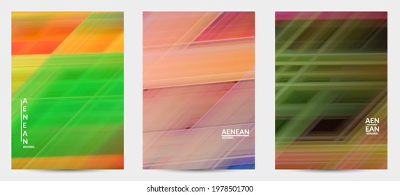 Abstract nature flyer with speed moving fast bright blurred lines. Natural colors earth environmental background. Fluid motion gradient texture.