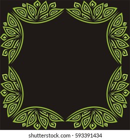 Abstract nature frame. Vector illustration.