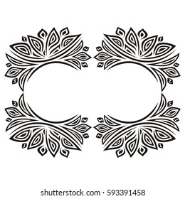 Abstract nature frame. Vector illustration.