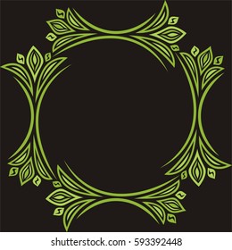 Abstract nature frame. Vector illustration.