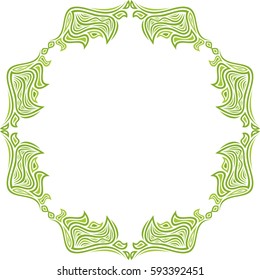 Abstract nature frame. Vector illustration.