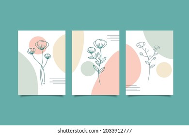 abstract nature hand drawn cover collection vector illustration eps 10