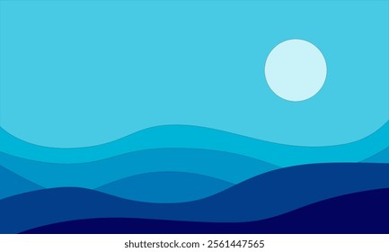 abstract nature landscape background wall art design. abstract landscape poster. mid century mountain background for print, cover, wallpaper. vector illustration