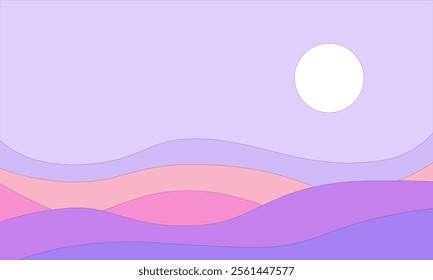 abstract nature landscape background wall art design. abstract landscape poster. mid century mountain background for print, cover, wallpaper. vector illustration