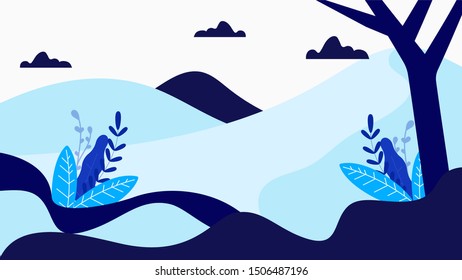 abstract nature landscape view Vector 