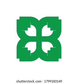 Abstract nature leaf icon or symbol.