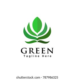 Abstract nature leaf logo