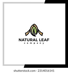 Abstract nature leaf logo icon