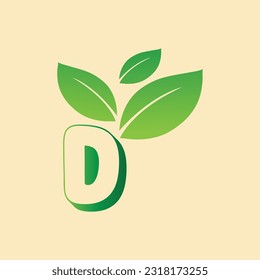 Abstract Nature Letter Alphabet Typographic with App Icon Logo Design