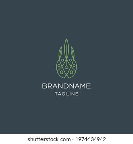 Abstract Nature Logo Based From Creative Geometric Lines. Vector Logo Illustration.