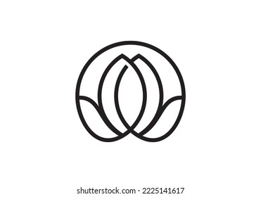 abstract nature logo creative lines. vector illustrations.