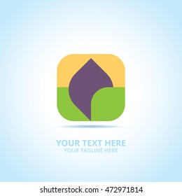 Abstract Nature logo, design concept, emblem, icon, flat logotype element for template.