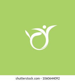 Abstract nature logo icon vector design. healthy food, ecology, spa, business, diet vector logo. Graphic Design Editable Design. Happy people with leafl logo. Fitness, sport web icon.