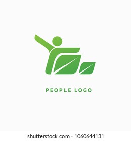 Abstract nature logo icon vector design. healthy food, ecology, spa, business, diet vector logo. Graphic Design Editable Design. Happy people with leafl logo. Fitness, sport web icon.