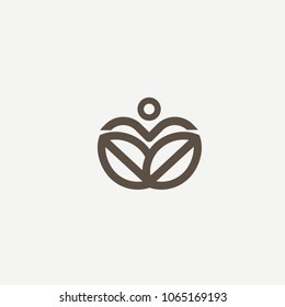 Abstract nature logo icon vector design. healthy food, ecology, spa, business, diet vector logo. Editable Design. Happy people with leafl logo. Fitness, sport web icon.