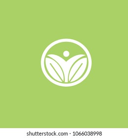 Abstract nature logo icon vector design. healthy food, ecology, spa, business, diet vector logo. Editable Design. Happy people with leaf logo. Fitness, sport web icon.