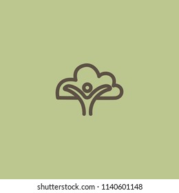 Abstract nature logo icon vector design. Healthy eco food, ecology, spa, business, diet , yoga, Environment day vector logo. Editable Design. Happy people with leaf logo. Fitness, sport web icon.