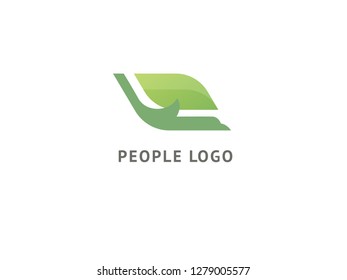 Abstract nature logo icon vector design. Healthy eco food, ecology, spa, business, diet , yoga, Environment day vector logo. Editable Design. Happy people with leaf logo. Fitness, sport web icon.