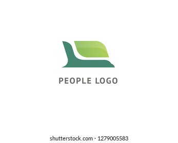 Abstract nature logo icon vector design. Healthy eco food, ecology, spa, business, diet , yoga, Environment day vector logo. Editable Design. Happy people with leaf logo. Fitness, sport web icon.